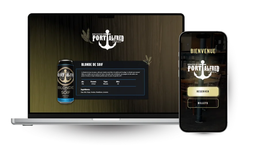 Site web Brasserie Port-Alfred
