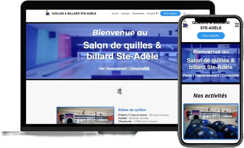 Site web Quille Sainte-Adèle